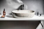 SAPHO - DALMA keramické umyvadlo na desku, 59x42 cm, grigio 413