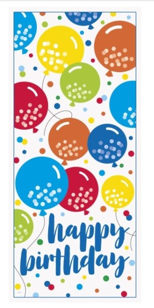 Party plakát happy birthday 68,5 cm x 1,5 m Party plakát happy birthday 68,5 cm x 1,5 m