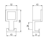 Tulip Nábytkový věšák Marell Černá, 1 ks (398004)