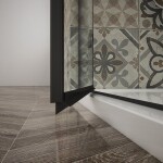 GELCO - TRINITY BLACK obdélníkový kout 1000x1200 pravý, čiré sklo, GT5612-10CR-B GT5612-10CR-B