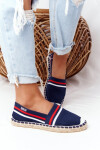 Espadrilky Na Pletené Podrážce Big Star HH274483 Tmavě Modre 37