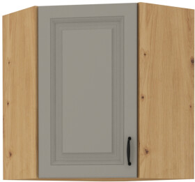 Horní rohová skříňka Stilo 60x60 GN-72 1F (45°) Barva korpusu: Dub artisan, Barva dvířek: Clay Grey