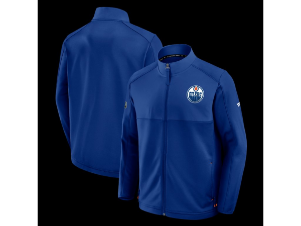 Fanatics Pánská bunda Edmonton Oilers NHL Authentic Pro Rink Poly Fleece FZ Velikost: L