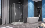 Aquatek - EXTRA R33 CHROM Sprchový kout, sklo 8mm, 120x90x195, výplň sklo - frost EXTRAR33-21