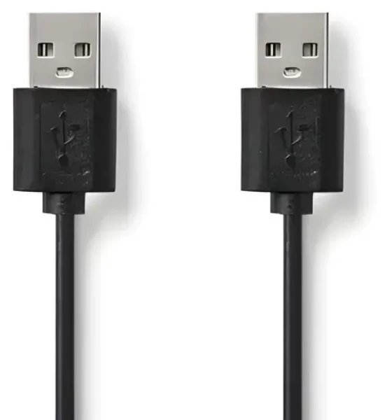 Nedis USB 2.0 kabel černá (CCGL60001BK20) / Kabel USB / USB-A - USB-A / 480 Mbps / 2 m (CCGL60001BK20)