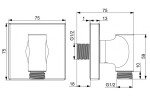 HANSA - Kolínka Nástěnné kolínko, matná černá 290023-33