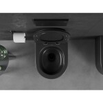 MEXEN/S - Sofia Závěsná WC mísa Rimless Tornado včetně sedátka s slow slim, duroplast, černá mat 30540185T
