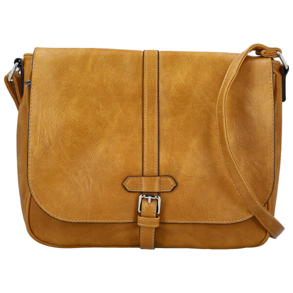 Trendy dámská koženková crossbody kabelka Relinda, žlutá