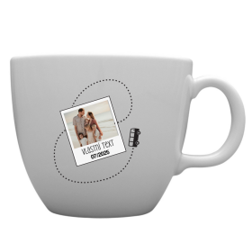 Personalizovaný MEGA XXL keramický hrnek 1000 ml s fotkou a cestovatelským motivem