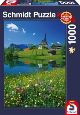SCHMIDT Puzzle Inzell, Einsiedlhof a kostel sv. Mikuláše