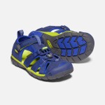 Dětské sandály SEACAMP II CNX, BLUE DEPTHS/CHARTREUSE, keen, 1022993/1022978/1022939, modrá - 22
