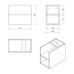 SAPHO - LOREA skříňka 120x46x51,5cm (90+30Pcm), levá, bílá mat LE090-3131-L-04