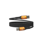 Hammer Magnetický kabel USB-C černý / Kabel / USB-C (M) - USB-C (M) / 100W / 1 m / nylonové opletení (AKC001412)