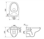 CERSANIT - Set C44 SYSTEM 40 MECH WHB414 DUR SC EO, tlačítko chrom lesk S701-824