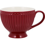 GREEN GATE Hrnek Alice Claret Red 400 ml, červená barva, porcelán