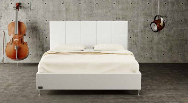 Materasso Čalouněná postel VEGA boxspring ROZMĚR: 2x (100x200) cm - boxspring,šedá