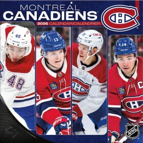JF Turner Kalendář Montreal Canadiens NHL 2026 Wall Calendar