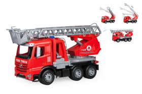 Auto hasiči s žebříkem Mercedes Arocs plast 47cm