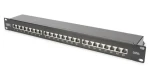 Digitus DN-91624S-EA-B / Patch panel / 19" / stíněný / Cat.6A / 1U / 24x RJ45 / černý (DN-91624S-EA-B)