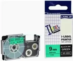 Xerox kompatibilní páska s Casio XR-9GN1/ zelený podklad / černý tisk / šířka 9 mm / délka 8 m (801L01085)