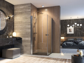 Aquatek GLASS A2 90 cm CHROM Sprchová zástěna 90x90x195cm