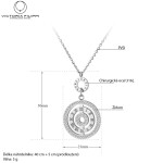 Ocelový náhrdelník se zirkony Maceo - chirurgická ocel, Stříbrná 40 cm + 5 cm (prodloužení)