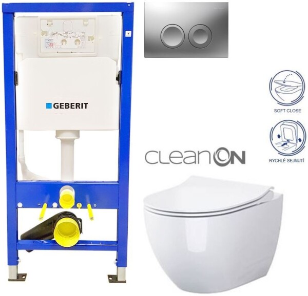 GEBERIT DuofixBasic matným tlačítkem DELTA21 WC CERSANIT ZEN CLEANON SEDÁTKO 458.103.00.1 21MA HA1