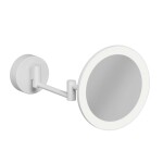 KLUDI - Vela R Kosmetické nástěnné zrcátko s LED osvětlením, matná bílá 5899553W