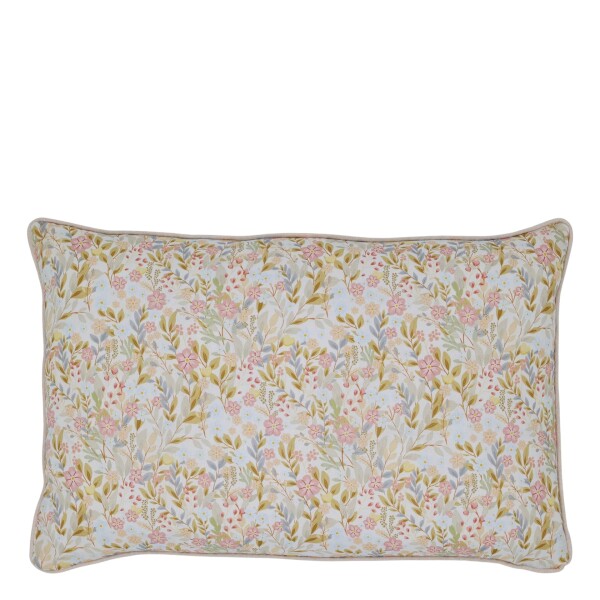 Chic Antique Povlak na polštář Aix Flowers Rose/Sky Blue 35 × 50 cm, růžová barva, textil