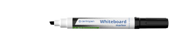 Značkovač na bílé tabule Centropen 8569, klínový hrot - černý