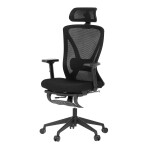 Kancelářská židle, synchronní mechanismus, černá síťovina, KA-S257 BK