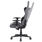 Herní křeslo, houpací mechanismus, šedá, KA-F05 GREY
