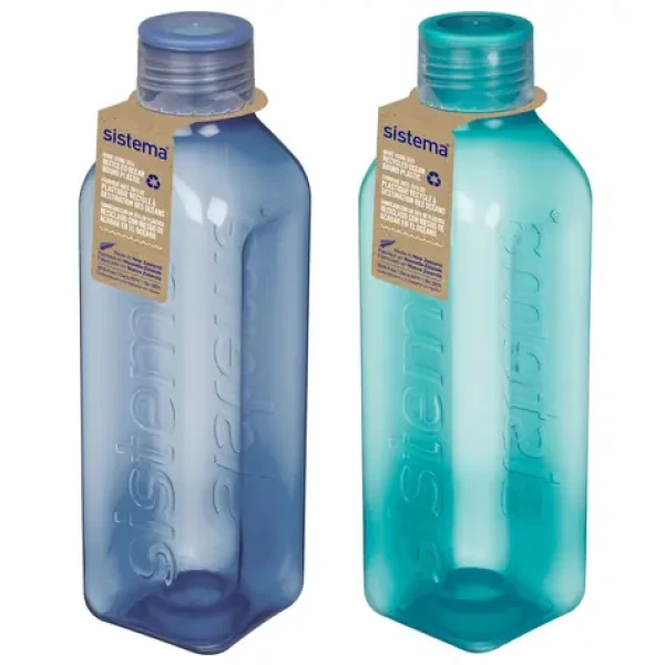 Sistema Ocean Bound Square Hranatá láhev se šroubovacím víčkem 1 l mix barev (9414202134974)