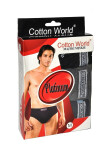 Pánské slipy 3PAK Platinum Mix barev - Cotton World černo-modro-zelená XL