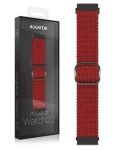 Aligator Řemínek textilní 22mm / černo-vínový (22AW0022)