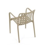 Židle jídelní, stohovatelná, cappucino plast