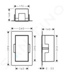 HANSGROHE - XtraStoris Rock Podomítkový odpadkový koš 2,5 l, matná bílá 56063700