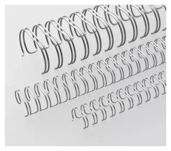 Eurosupplies Vázací hřbet 12,7 mm stříbrný / Vázací hřbet / kroužková vazba 3/1" / 81-100 listů / balení 100 ks