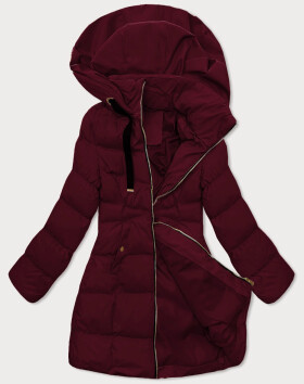 Dámská bunda ve vínové bordó barvě s kapucí J Style (5M3231-1) odstíny červené M (38)