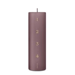 Ester & erik Adventní svíčka 20 cm – 84 Winter Rose, růžová barva, vosk