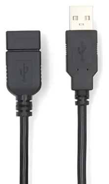 Nedis USB-A (M) - USB-A (F) 2.0 3m černá / Prodlužovací kabel / 18 W / 480 Mbps (CCGL60010BK30)