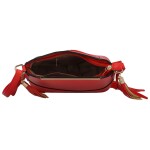 Módní dámská koženková crossbody kabelka Vaios, červená