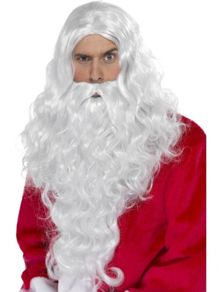 Santa sada s bílou parukou a vousy 38317