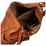 Módní dámská koženková crossbody kabelka Mayra, koňaková