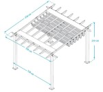 Hliníková pergola – Florida (bílá)