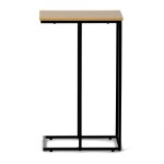 Odkládací stůl, MDF deska, dekor divoký dub, černý kov