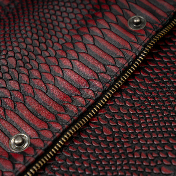 Pánská Kožená Vesta Bogart Blaze Snake Brixton Černá Velikost: 4XL