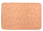 MSV PEBBLES koupelnová předložka 40 x 60 cm broskvová / Polyester, PU pěna / Protiskluzová