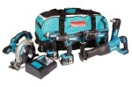 Makita DLX6038T / Sada aku nářadí: DDF482 DTD152 DJR186 DSS610 DTM51 DHR202 / 18V / Li-ion / 3x 5.0 Ah (DLX6038T)