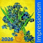 Nástěnný kalendář 2026 Helma - Impressionism, 30 x 30 cm